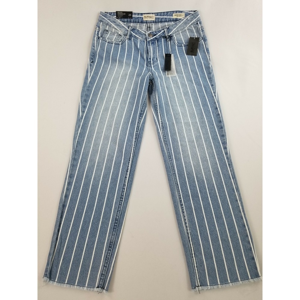 Buffalo women jeans Richie mid rise straight leg stretch BL15411 W25 $99